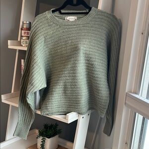 Pink Rose Women's Sage Green Sweater size M